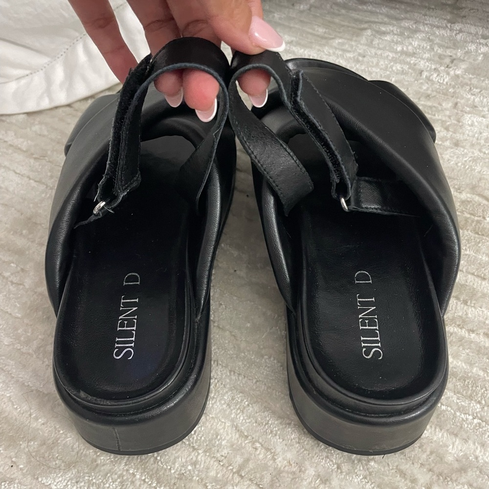 SILENT D Pier Black Platform Sandals - Picture 5 of 7